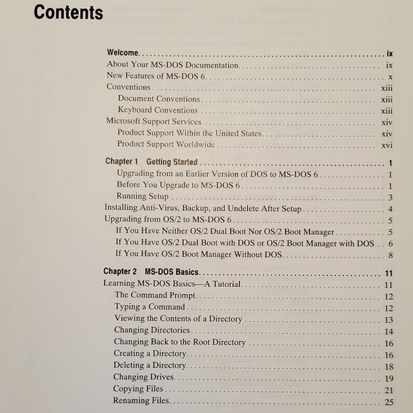 Take a road trip with the MS-DOS 6 Upgrade 1993 User's Guide book 300 pgs +Index - Picture 4 of 7